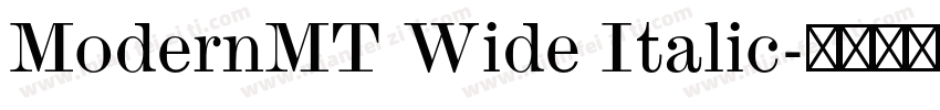 ModernMT Wide Italic字体转换